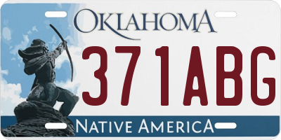 OK license plate 371ABG