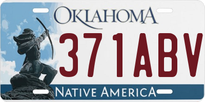 OK license plate 371ABV