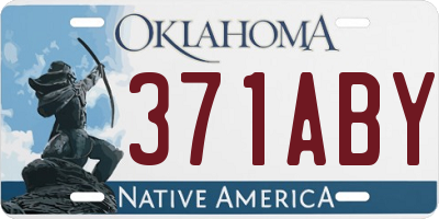 OK license plate 371ABY