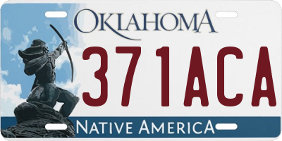 OK license plate 371ACA
