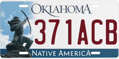 OK license plate 371ACB