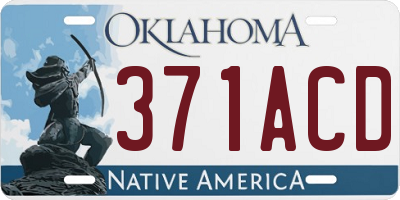 OK license plate 371ACD