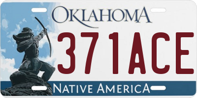 OK license plate 371ACE