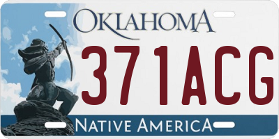 OK license plate 371ACG