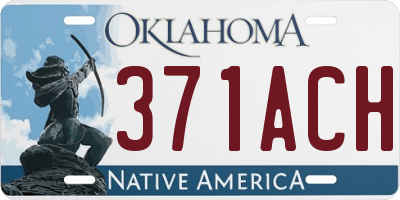 OK license plate 371ACH