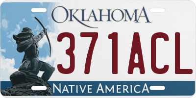 OK license plate 371ACL