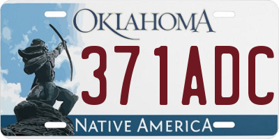 OK license plate 371ADC