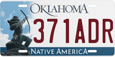 OK license plate 371ADR