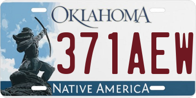 OK license plate 371AEW