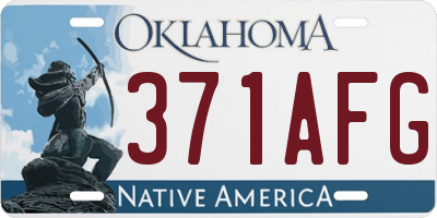 OK license plate 371AFG