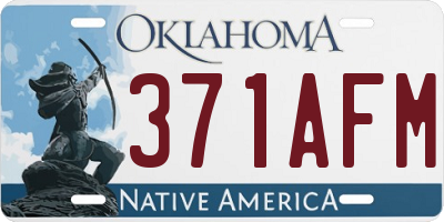 OK license plate 371AFM