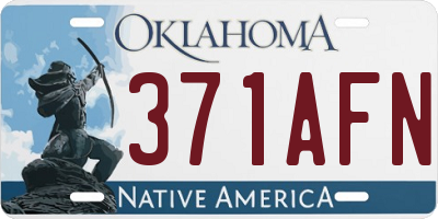 OK license plate 371AFN