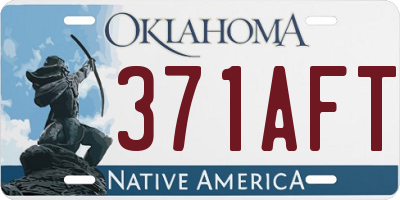 OK license plate 371AFT