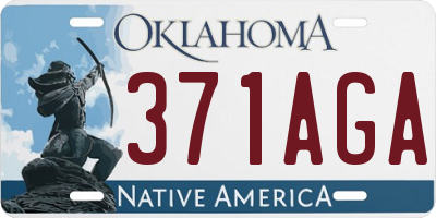 OK license plate 371AGA