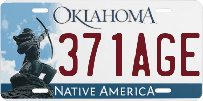 OK license plate 371AGE