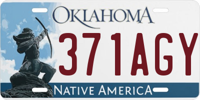 OK license plate 371AGY