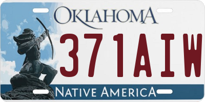 OK license plate 371AIW