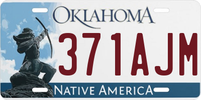 OK license plate 371AJM