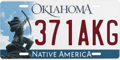 OK license plate 371AKG