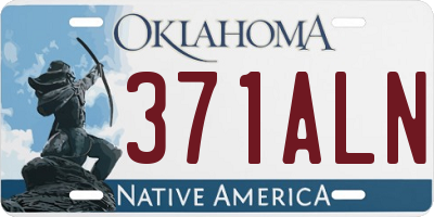 OK license plate 371ALN