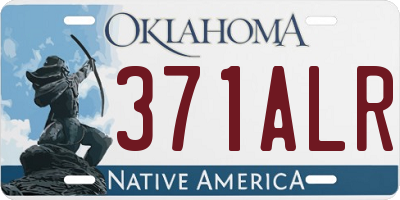 OK license plate 371ALR