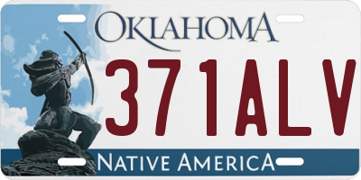 OK license plate 371ALV