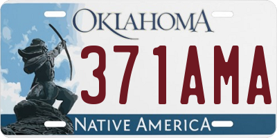 OK license plate 371AMA