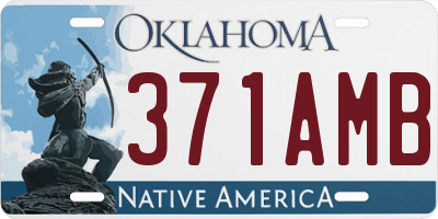 OK license plate 371AMB