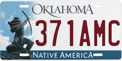 OK license plate 371AMC