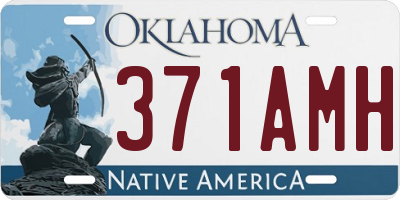 OK license plate 371AMH