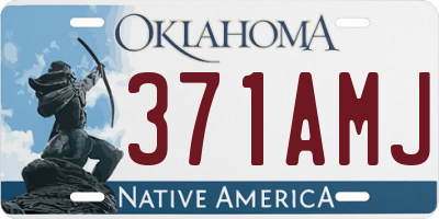 OK license plate 371AMJ