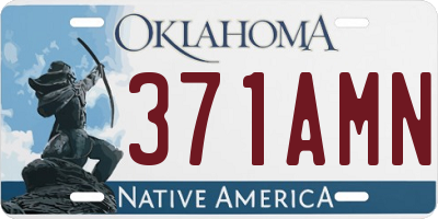 OK license plate 371AMN