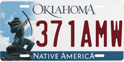 OK license plate 371AMW
