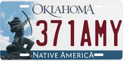 OK license plate 371AMY