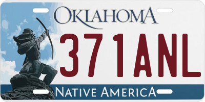 OK license plate 371ANL