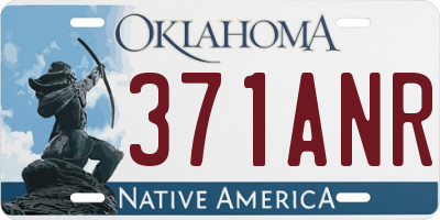 OK license plate 371ANR