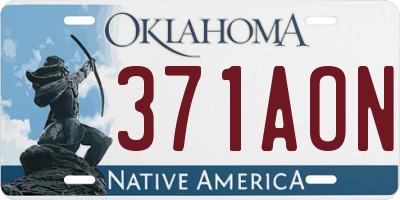 OK license plate 371AON