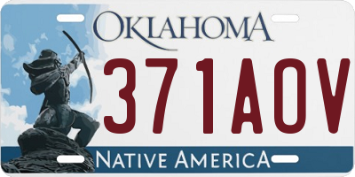 OK license plate 371AOV