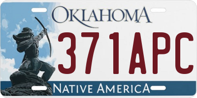 OK license plate 371APC