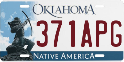 OK license plate 371APG