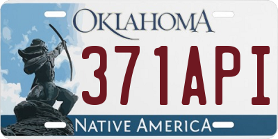 OK license plate 371API