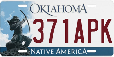 OK license plate 371APK