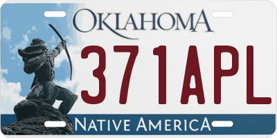 OK license plate 371APL