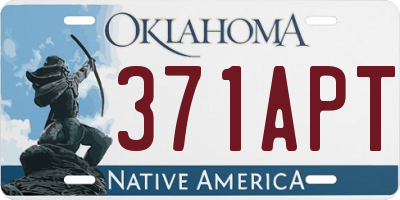 OK license plate 371APT