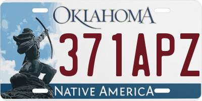 OK license plate 371APZ