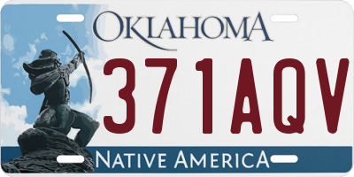 OK license plate 371AQV