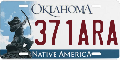 OK license plate 371ARA