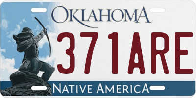 OK license plate 371ARE