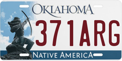 OK license plate 371ARG