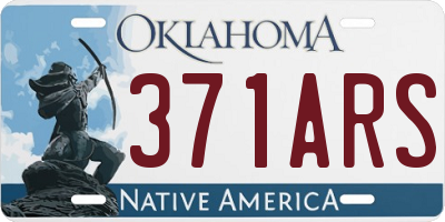 OK license plate 371ARS